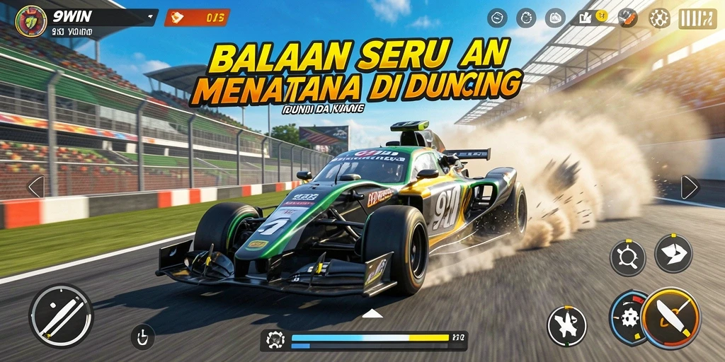 Tampilan gameplay balap seru di 9WIN yang penuh kecepatan.