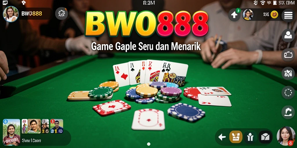 Tampilan gameplay seru dari BWO888 dalam permaian Gaple.