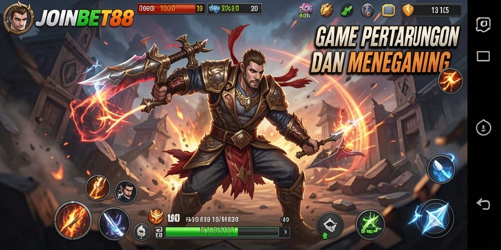 Tampilan seru gameplay JOINBET88 dengan pertarungan yang mendebarkan.