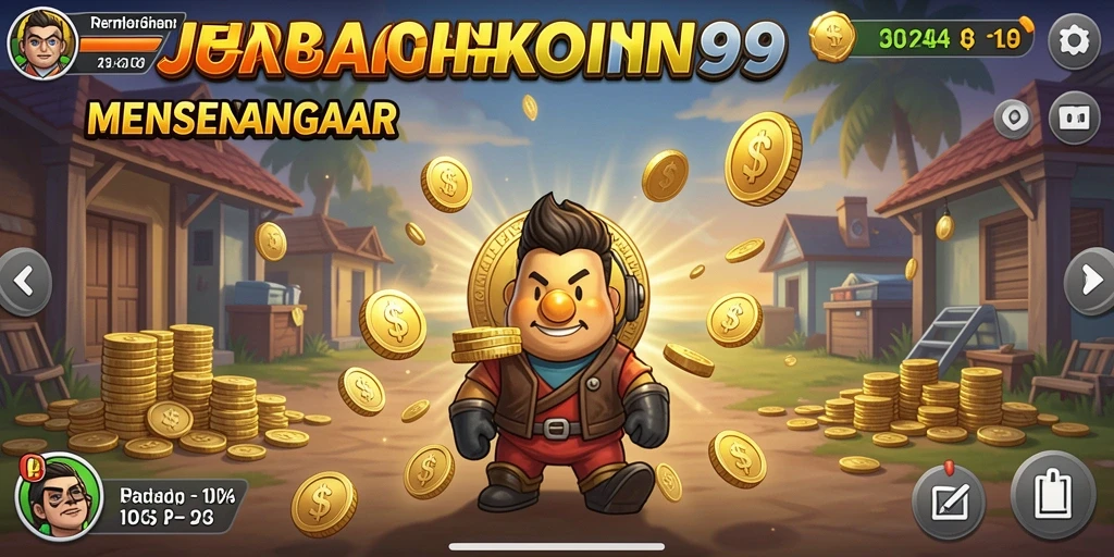 Tampilan gameplay JURAGANKOIN99 yang menarik dan santai.