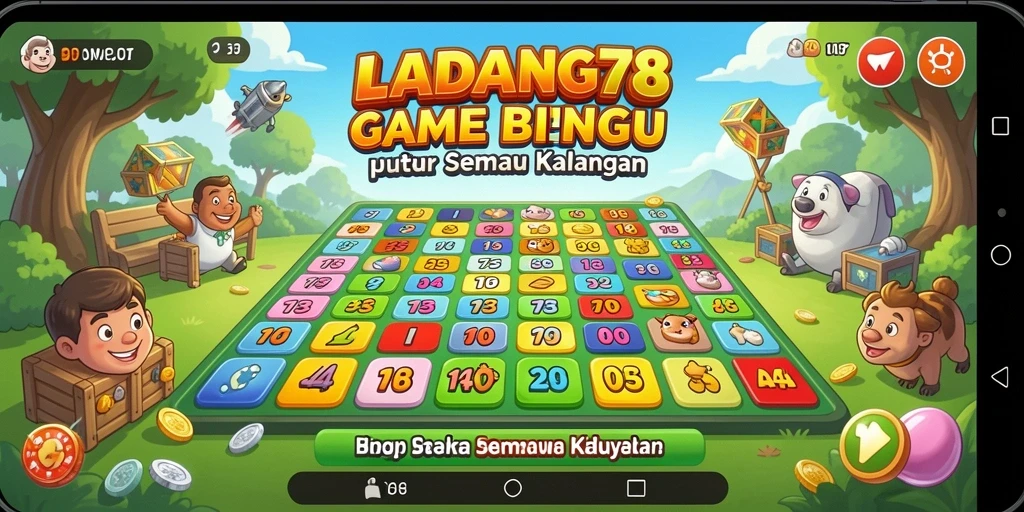 Screenshot LADANG78 menampilkan gameplay Bingo yang menyenangkan.