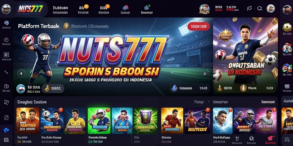 Tampilan gameplay menarik dari NUTS777 yang menyajikan taruhan olahraga.