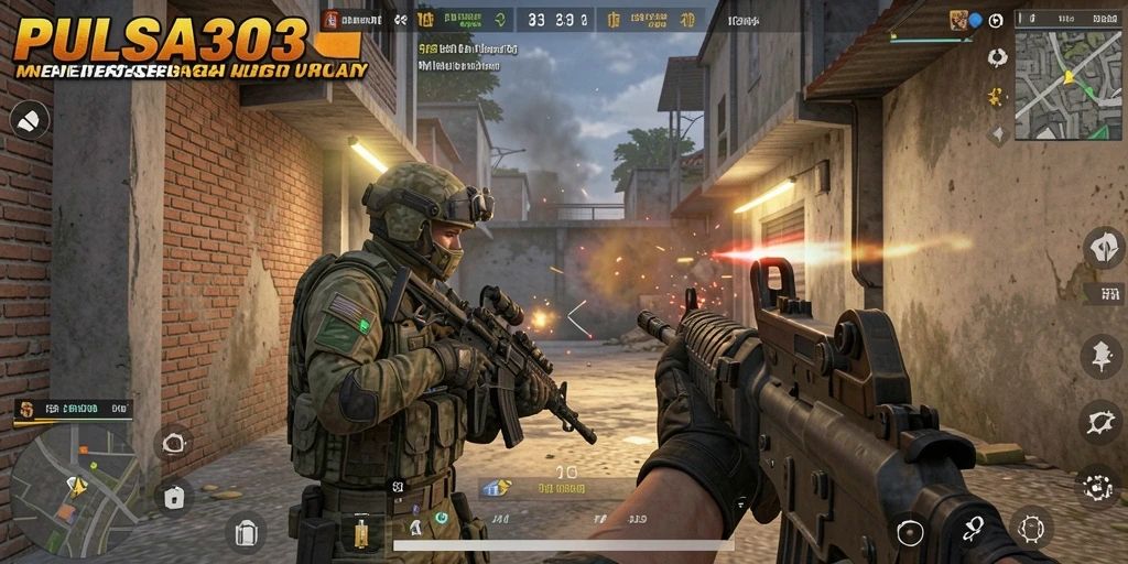 Tampilan gameplay seru di PULSA303 dengan aksi tembak-menembak intens.